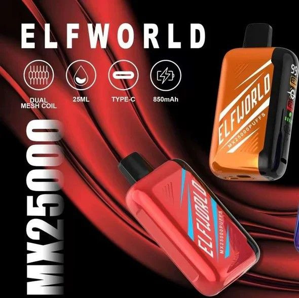 Elfword ELFWORLD MX 25000 Puffs Disposable Vape Pen Electronic cigarette digital screen