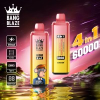 The hot-selling Bangblaze 60000puffs 4-in-1 disposable vape with multiple flavors is suitable for many vapers.