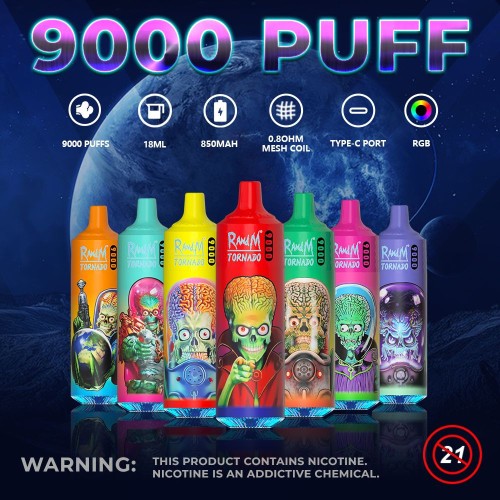 Fumot OEM ODM 9000 Puffs Vape Rechargeable E Cigarette with 5% Nicotine and 18ml E-Liquid Vape Pen