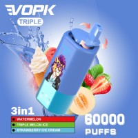 The best Flavor taste VOPK 60k puffs disposable vape pen triple ecigs vaper wholesale from paphosVape