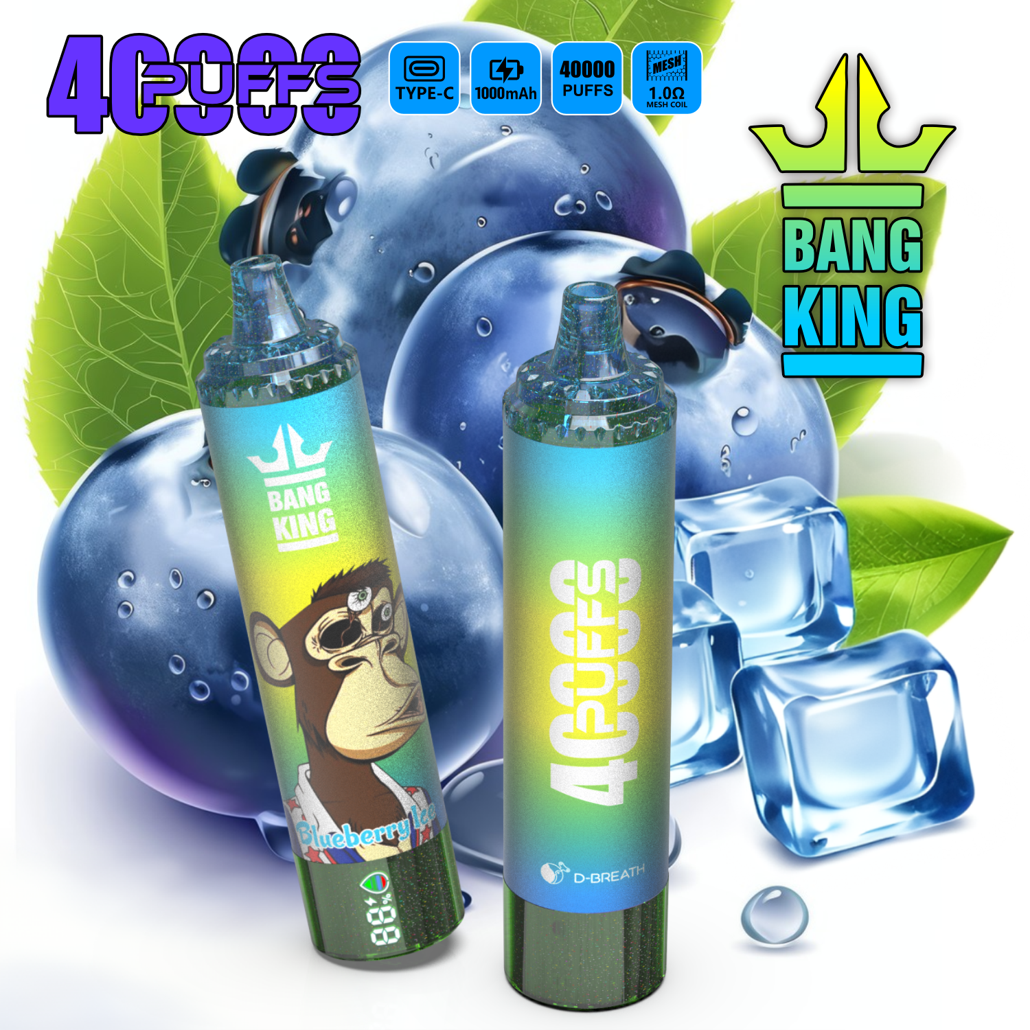 Wholesale pen-style hot selling disposable vape 40000 puffs 1.0 0ohm Resistance new arrival 2025