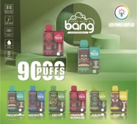 Bang Disposable Vape Rechargeable LED Display E-Cigarette 9000 Puffs 12 Flavors OEM Vaper Wholesale Vapeur Puff