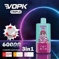 Rechargeable Disposable Vape Triple Flavors 3-in-1 Wholesale E-Cigarette 60000 Puffs OEM Vaper