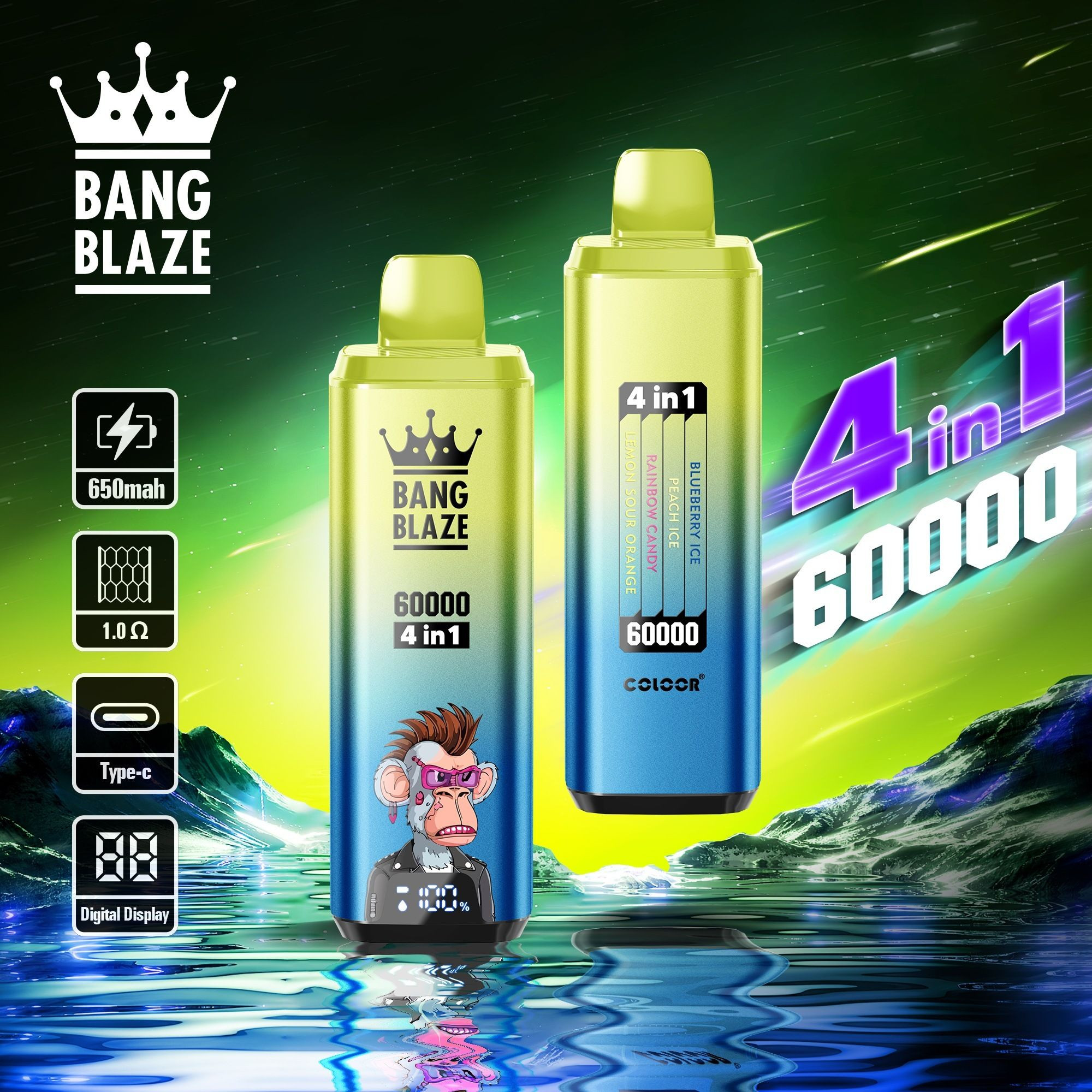Bangblaze 4 in 1 vaper 60k puffs wholesale vape supplier
