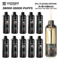 Disposable Vape 38000-55000 Puffs Vapomesi Unicorn 2 Tanks 3 Flavors EU Warehouse Stock Vape Device Pod E-Cigarette