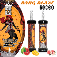BANGBLAZE 60K PUFFS – 12 Flavors, Wholesale  Unique Design disposable vape, LED Display & Bottom Light