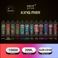 Wholesale disposable vape shisha flavors DTL Vaper 10000 puffs Kingmax  e-cigarettes