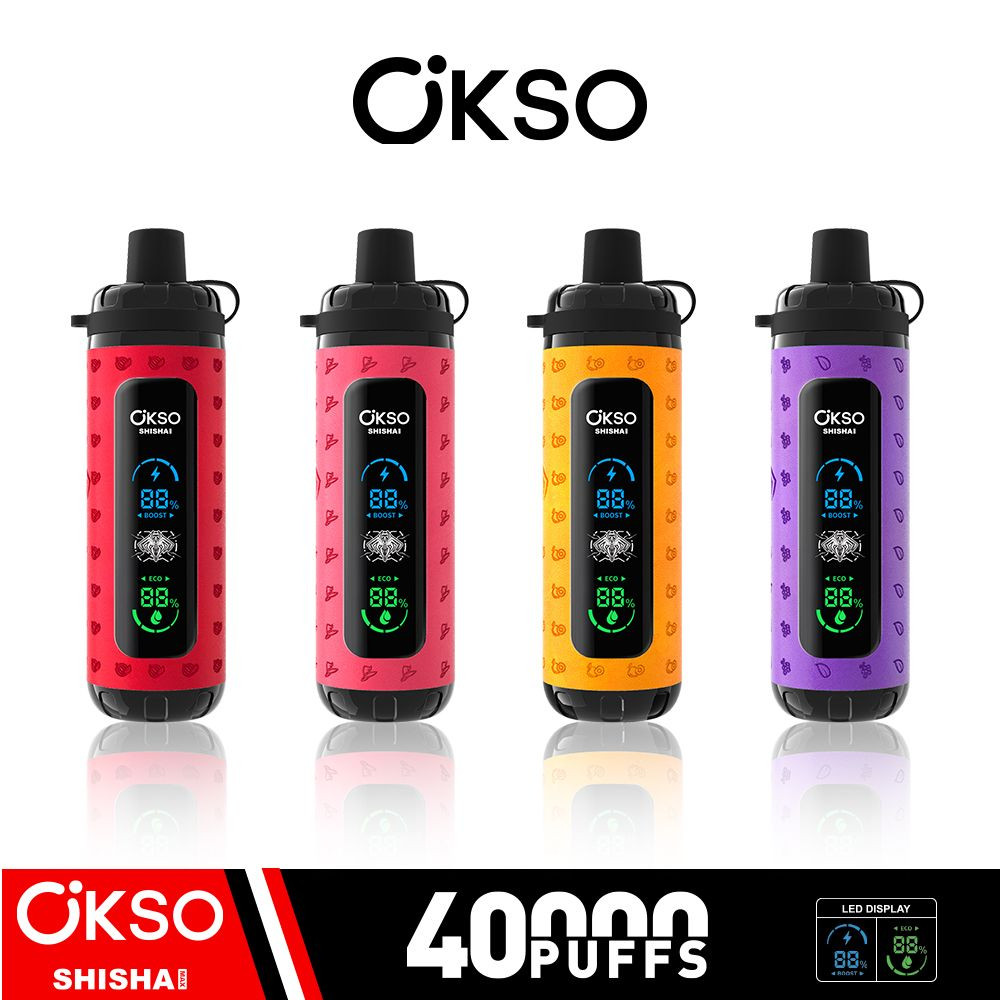 wholesale OEM OKSO Shisha Max 40k puffs disposable vape small MOQ Mesh coil 0.6ohm 10 flavors supported mixed to ordfer