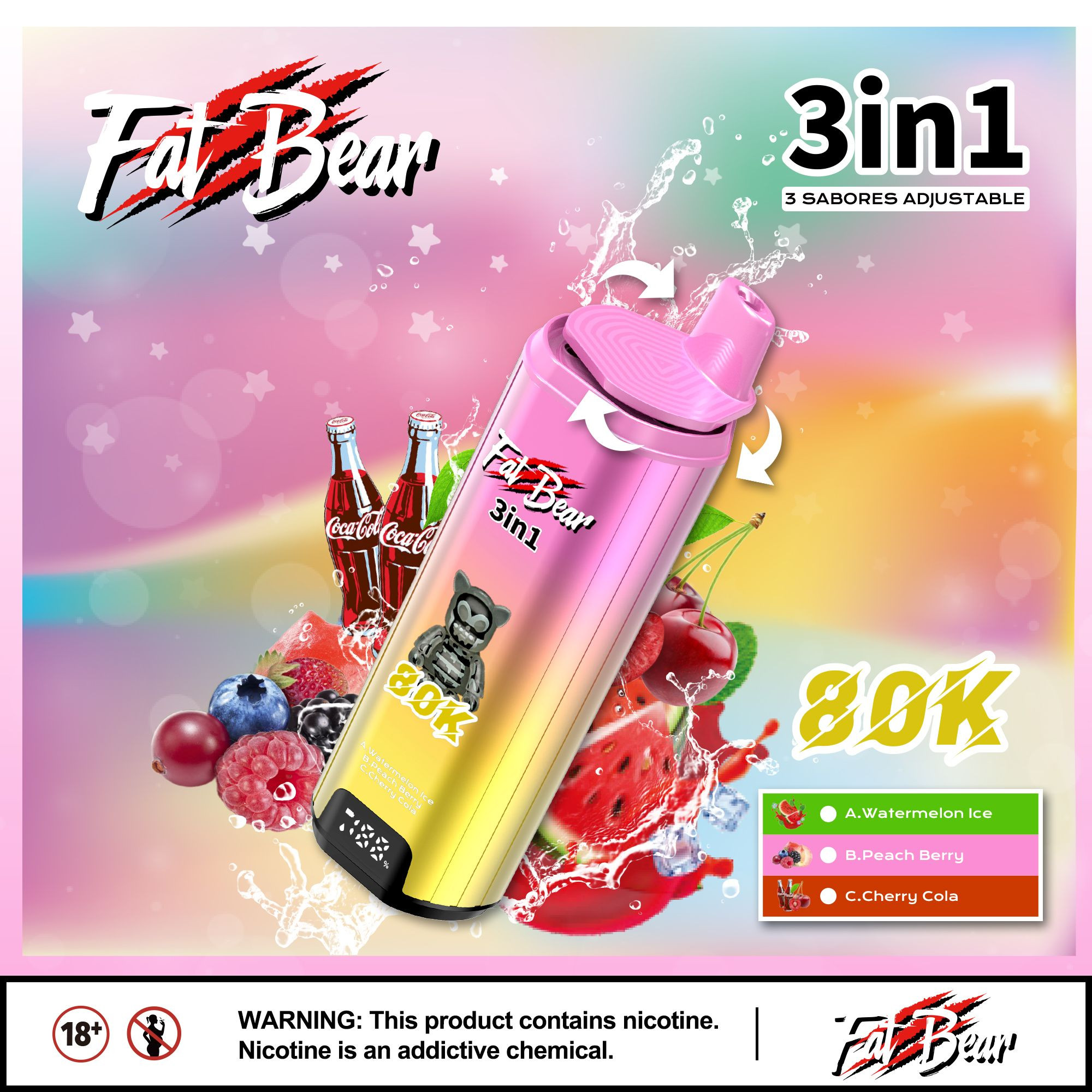 AIVONO Triple flavor vaper 80000 puffs disposable vape wholesale e cigarette