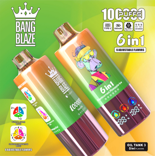 Bangking 100k puffs vape with 6 adjustment flavors wholesale disposable e-cigarette big smoking puffs