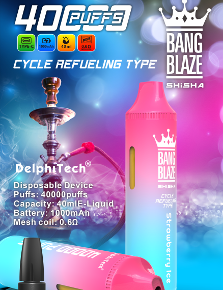 2025hottest selling multi-flavor vaper cigarettes 40K disposable e-cigarettes wholesale vapeBangbalze shisha 40k