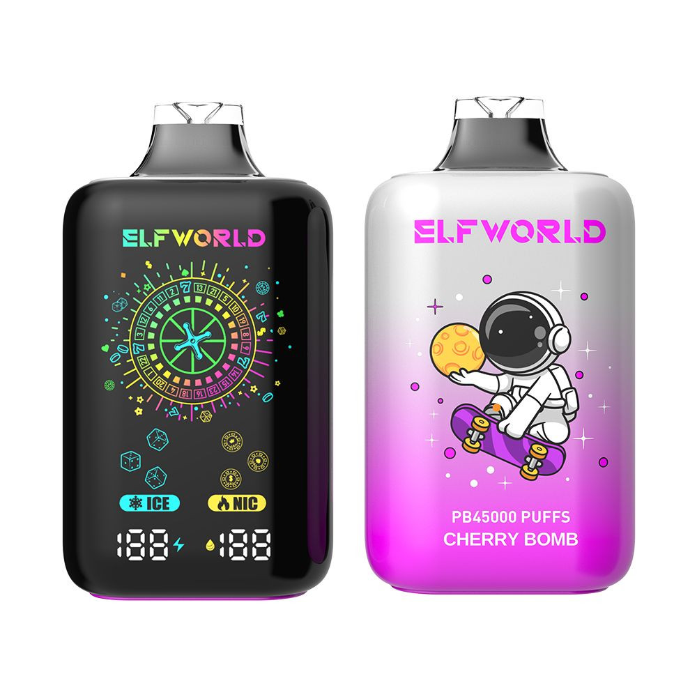 2025 ELFWORLD PB 45000 Puffs disposable vape Wholesale e-cigaertte pods  ice and nicotine adjustment