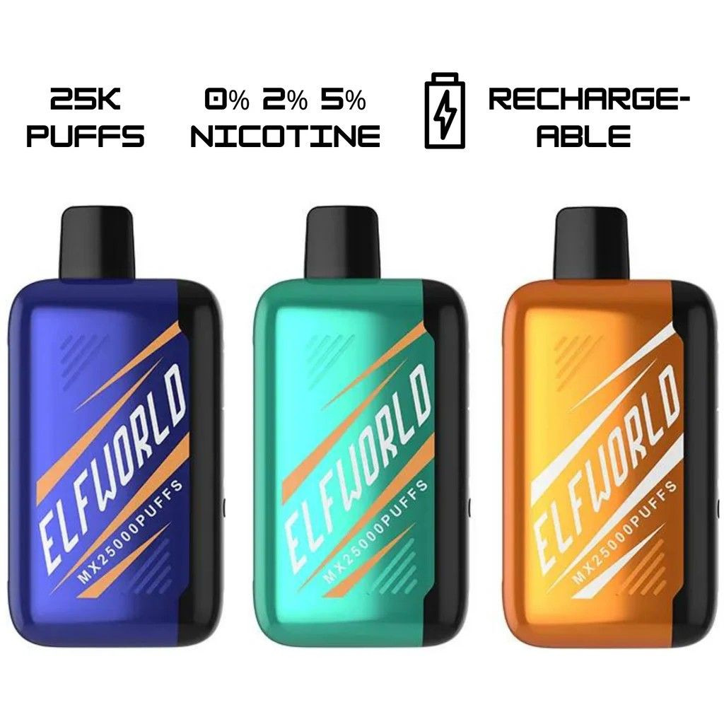 Elfword ELFWORLD MX 25000 Puffs Disposable Vape Pen Electronic cigarette digital screen