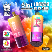 2025 Hot sale disposable vape 6-in-1 flavors 100k puff OEM vaper Electronic Cigarette device Factory