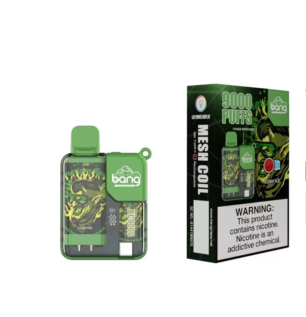 Bang Disposable Vape Rechargeable LED Display E-Cigarette 9000 Puffs 12 Flavors OEM Vaper Wholesale Vapeur Puff