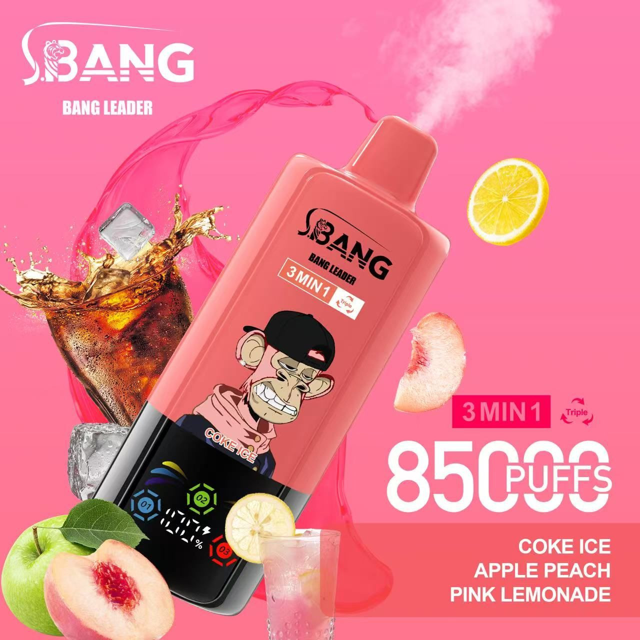 Bangleader 85K Vape – 3-in-1 Tech, 15 Flavors 85, 000 Puffs