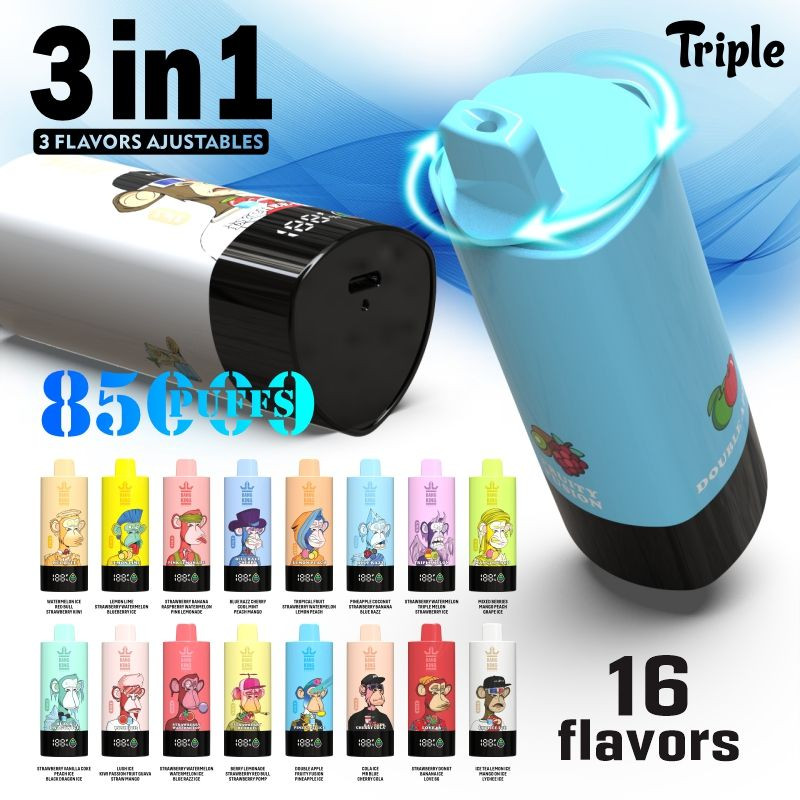 Best-Selling Wholesale I Vape 85000 Triple Puffs Triple 3-in-1 Flavors with 12 Tastes