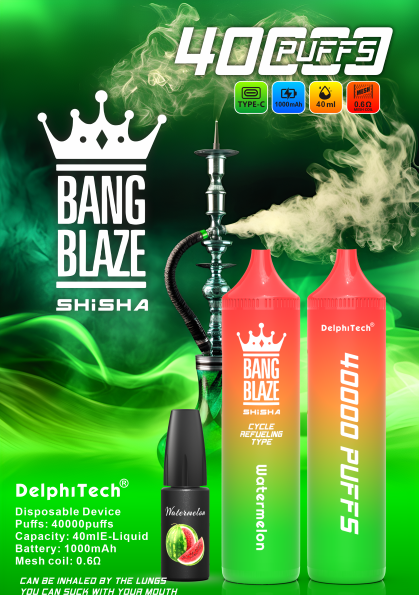 2025hottest selling multi-flavor vaper cigarettes 40K disposable e-cigarettes wholesale vapeBangbalze shisha 40k