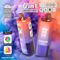 Bangking 100k puffs vape with 6 adjustment flavors wholesale disposable e-cigarette big smoking puffs