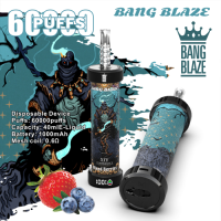 Disposable Electronic Cigarette Vape Pen with Display 60K Puffs Bangblaze Fruit Flavor 60000 Puffs E-Cigarette Vaper