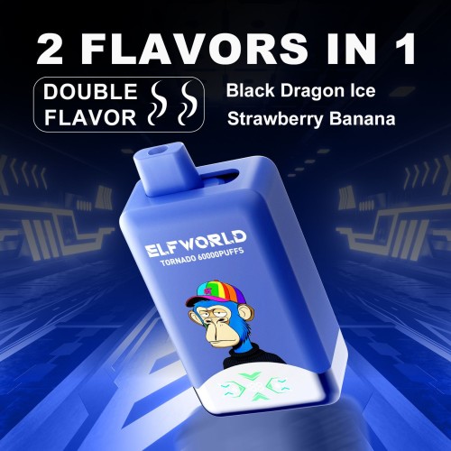 Ekfworld Newest Tornado 60000 puffs double flavors 50ML of E-liquid with digital screen vape puffs